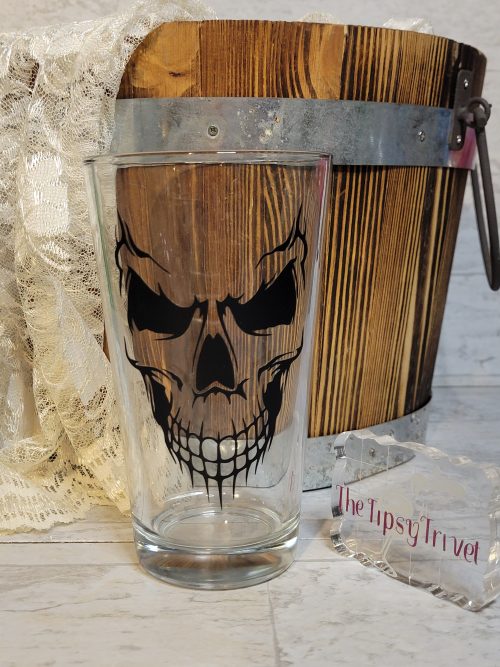 Skull Pint Glass