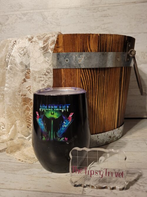 Maleficent Metal Stemless Wine Tumbler with Lid